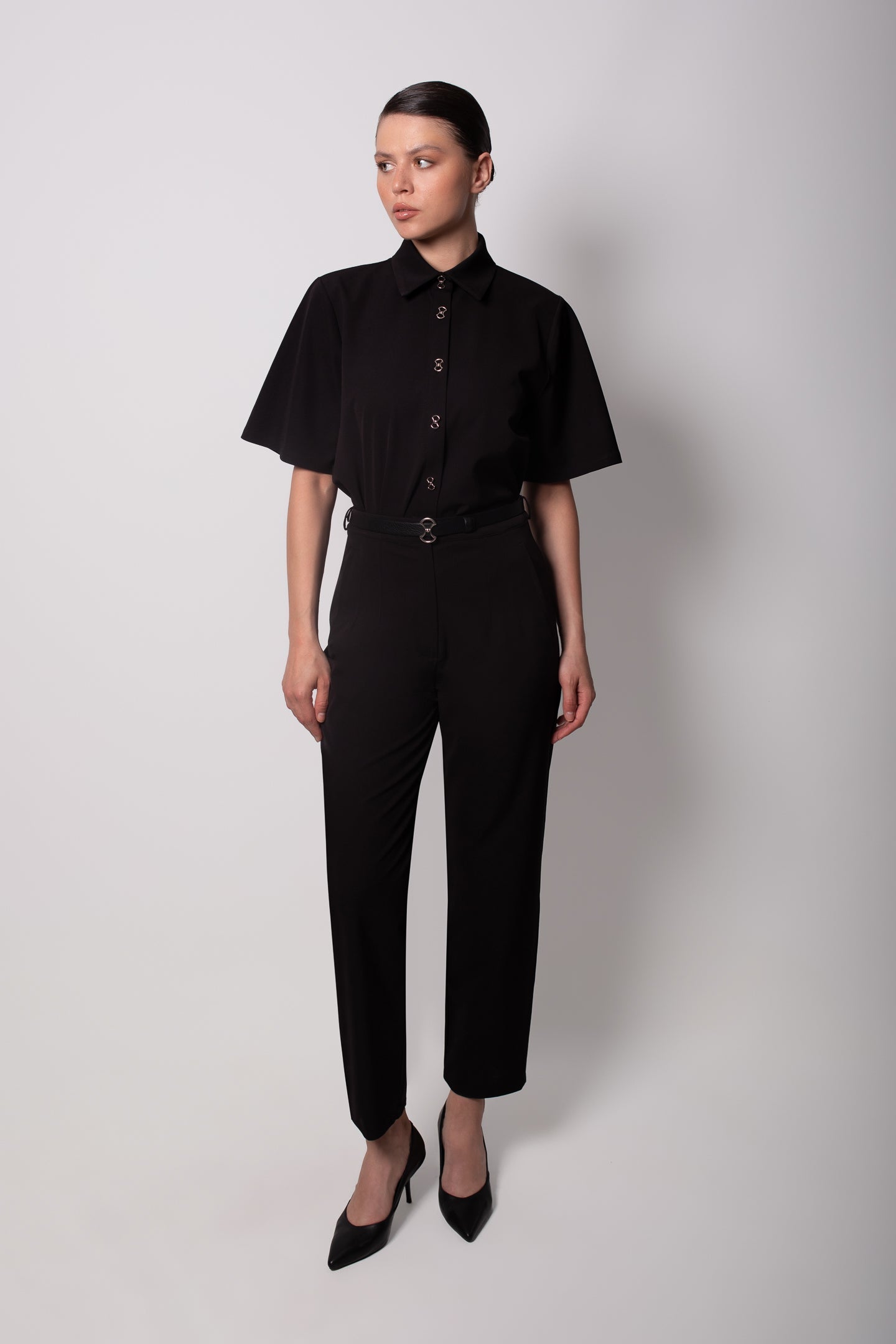 YÜKSEK BEL SİYAH PANTOLON