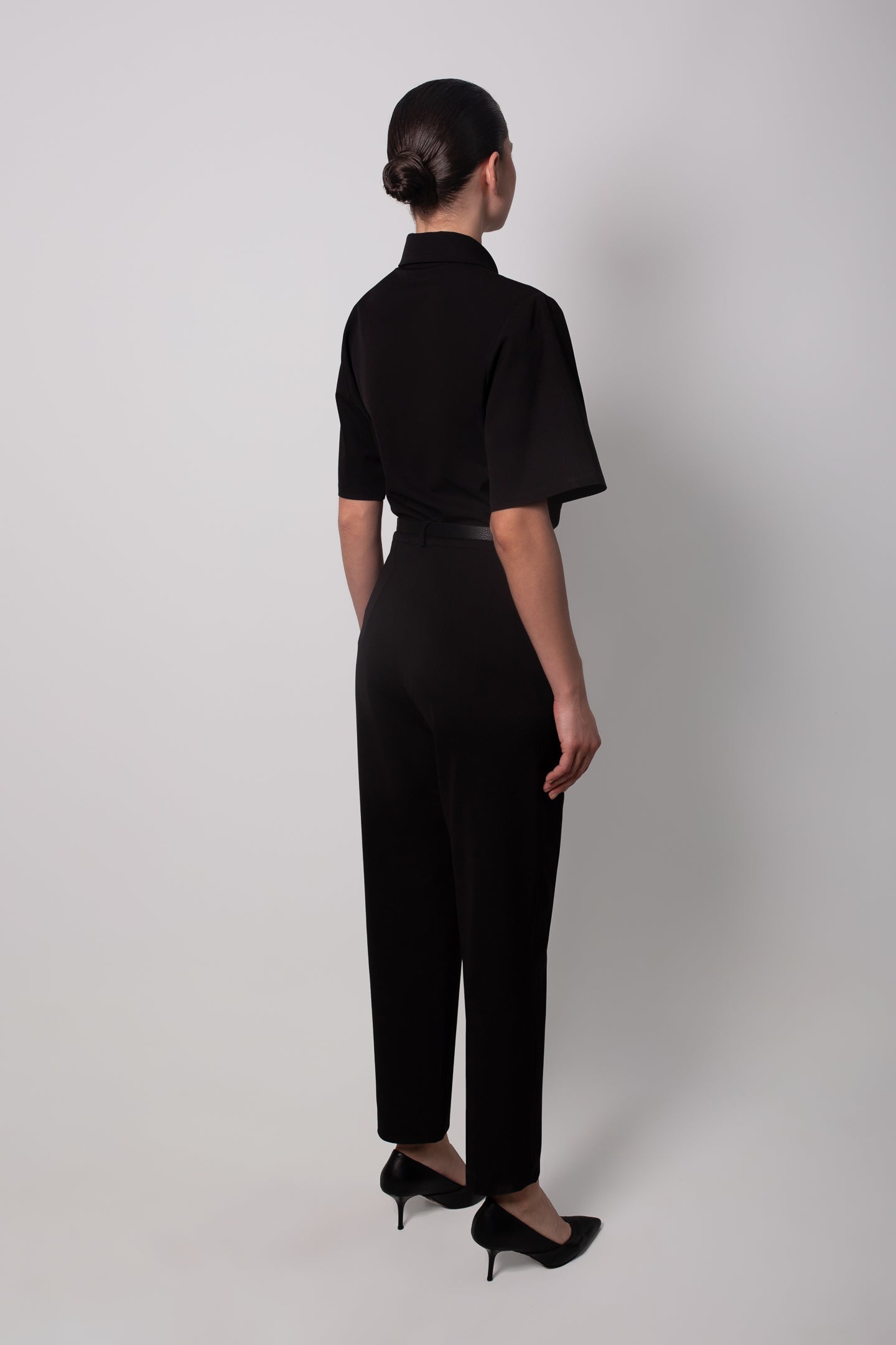 YÜKSEK BEL SİYAH PANTOLON