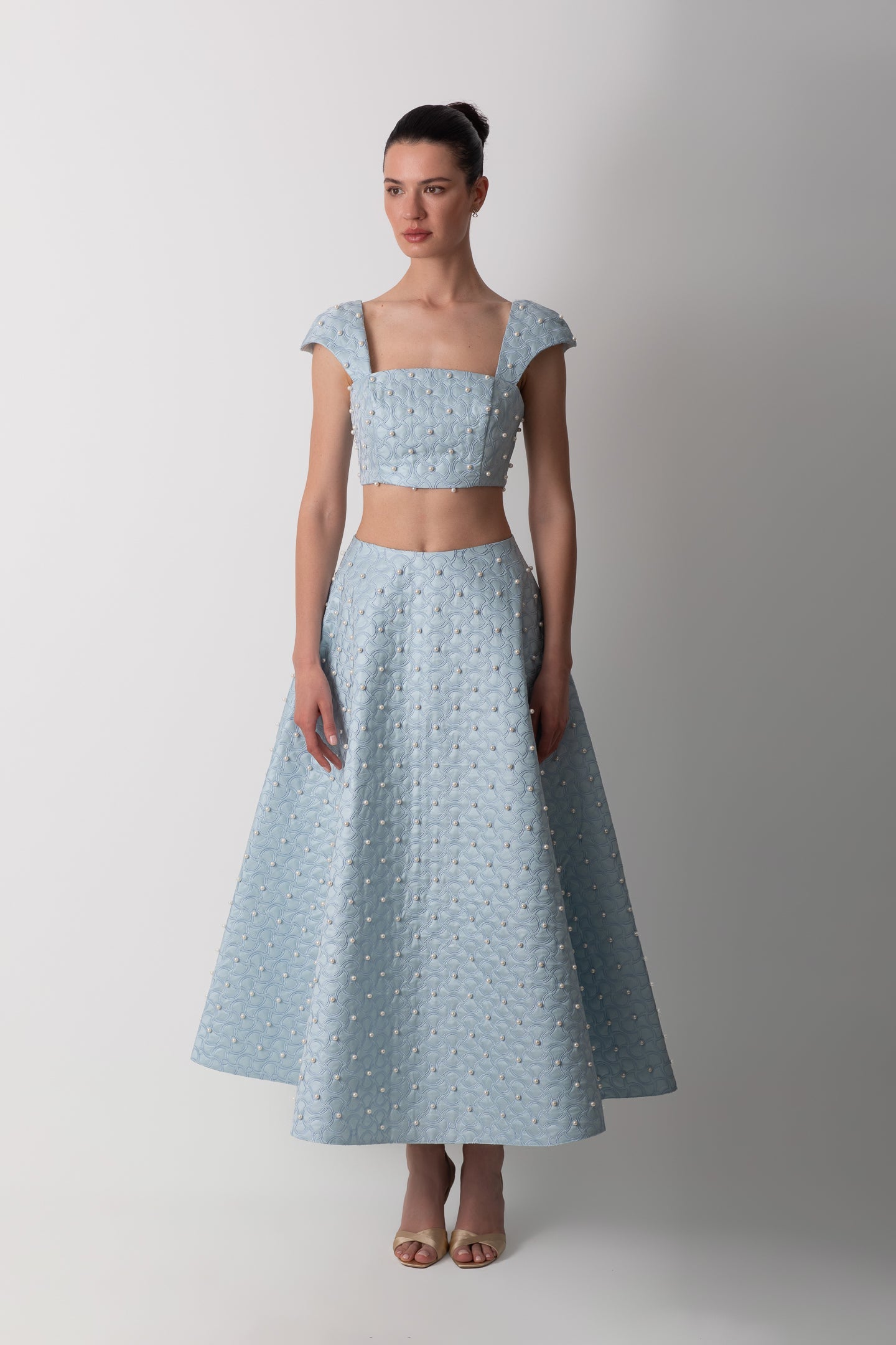 ŞANTUG İNCİLİ MAVİ ETEK