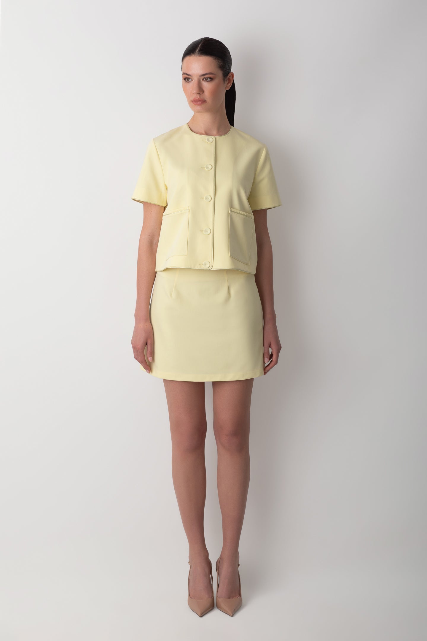 KISA KOLLU YELLOW BUTTER CEKET