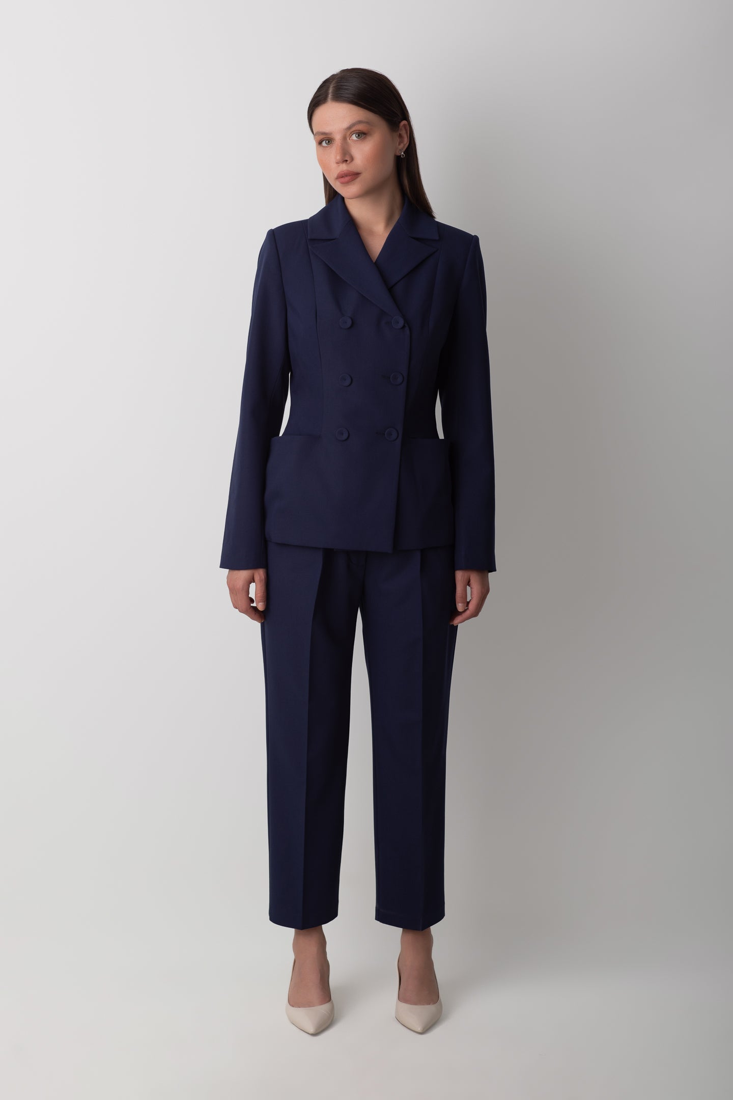 CEPLİ LACİVERT HAVUÇ PANTOLON