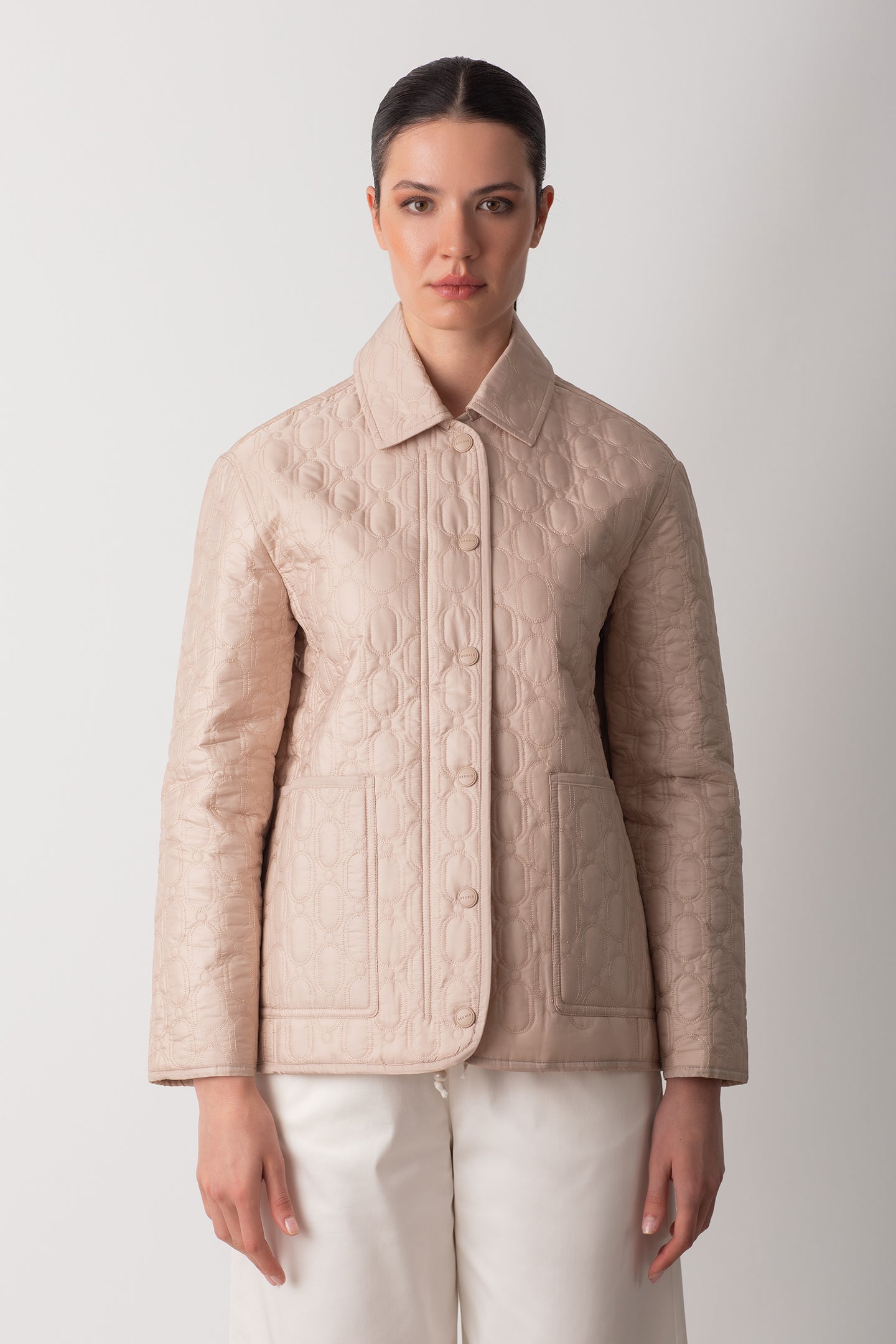 KAPİTONE PAREL CEKET - STONE