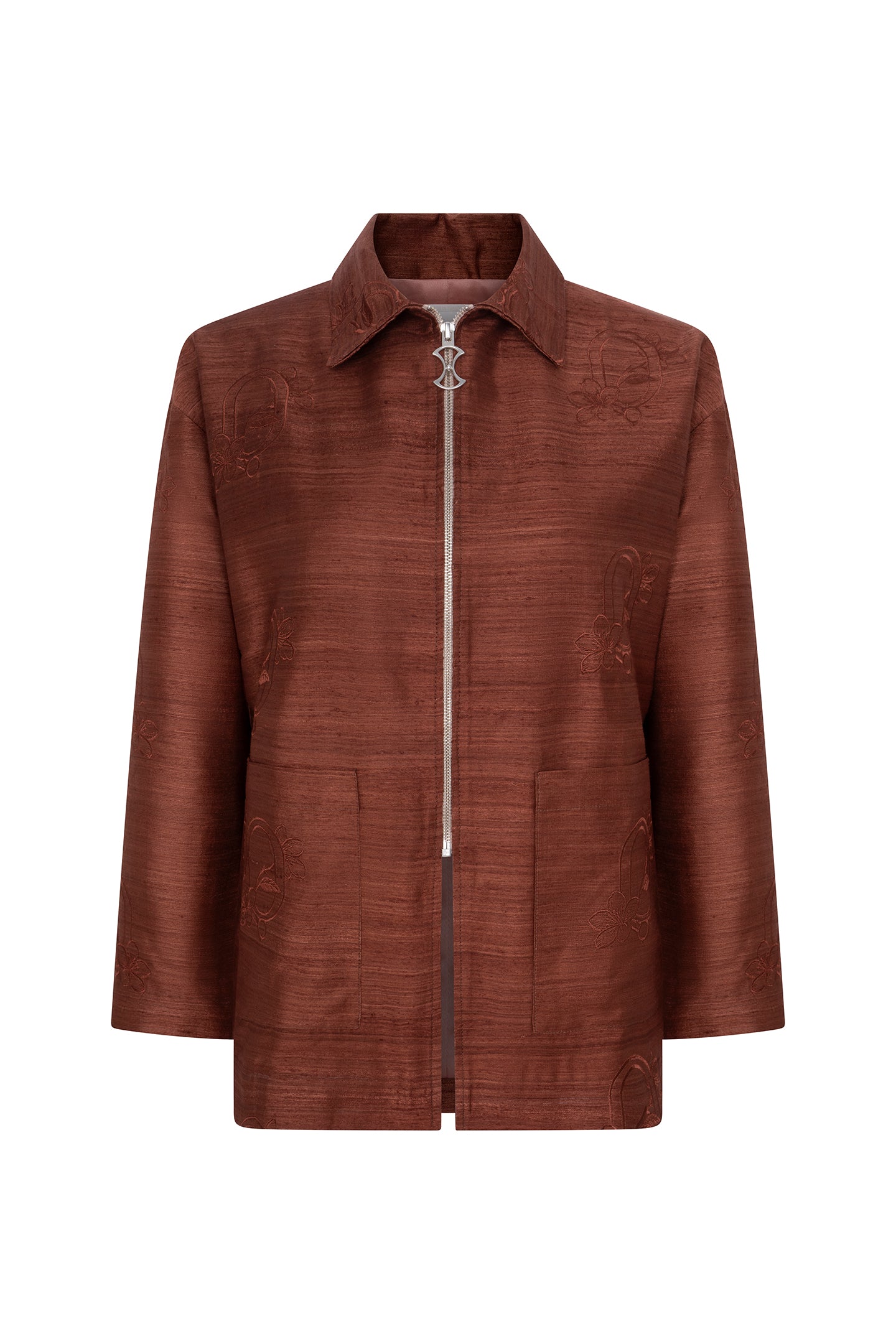 HİNT İPEĞİ PAREL İŞLEMELİ CEKET