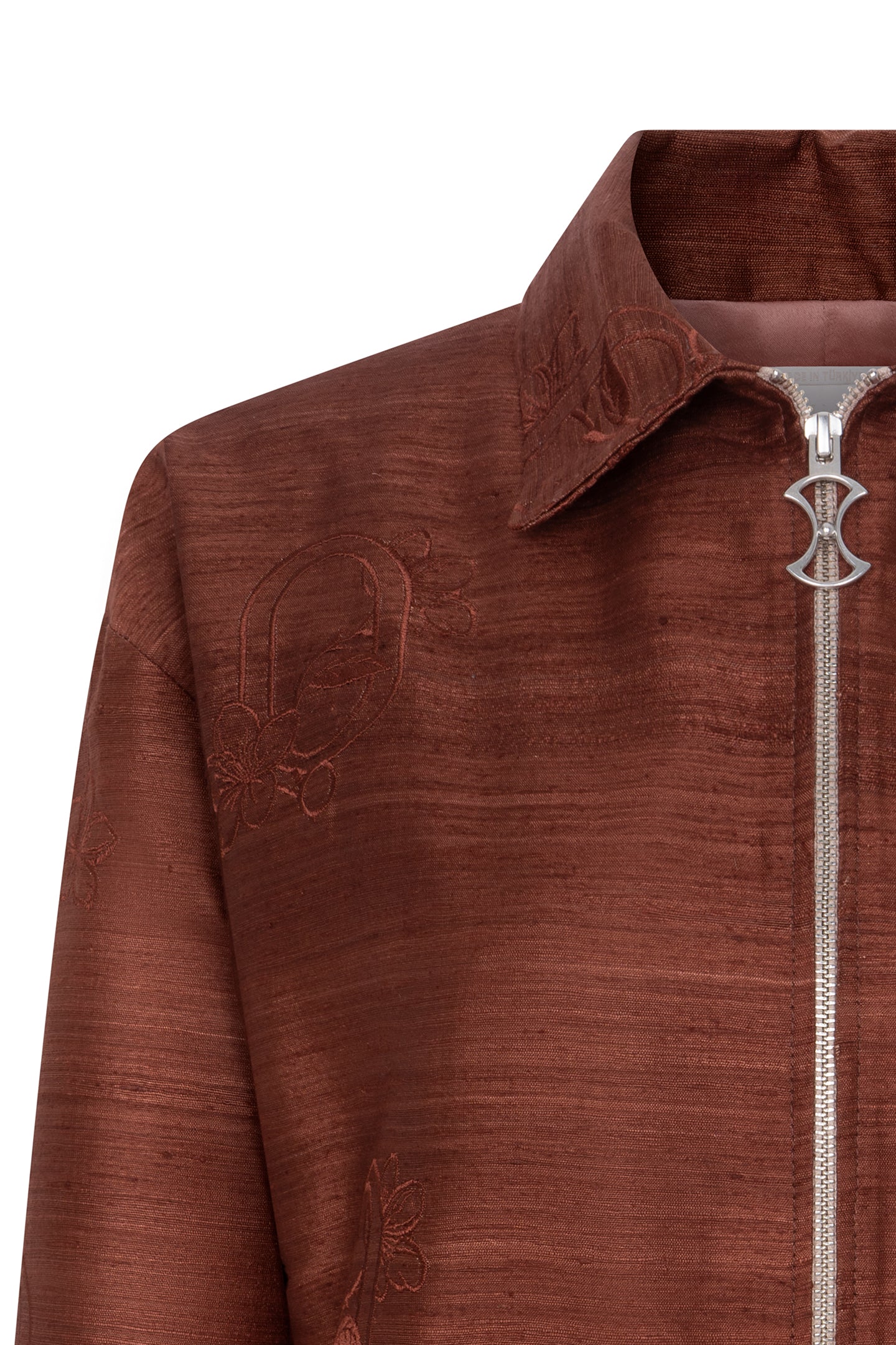 HİNT İPEĞİ PAREL İŞLEMELİ CEKET