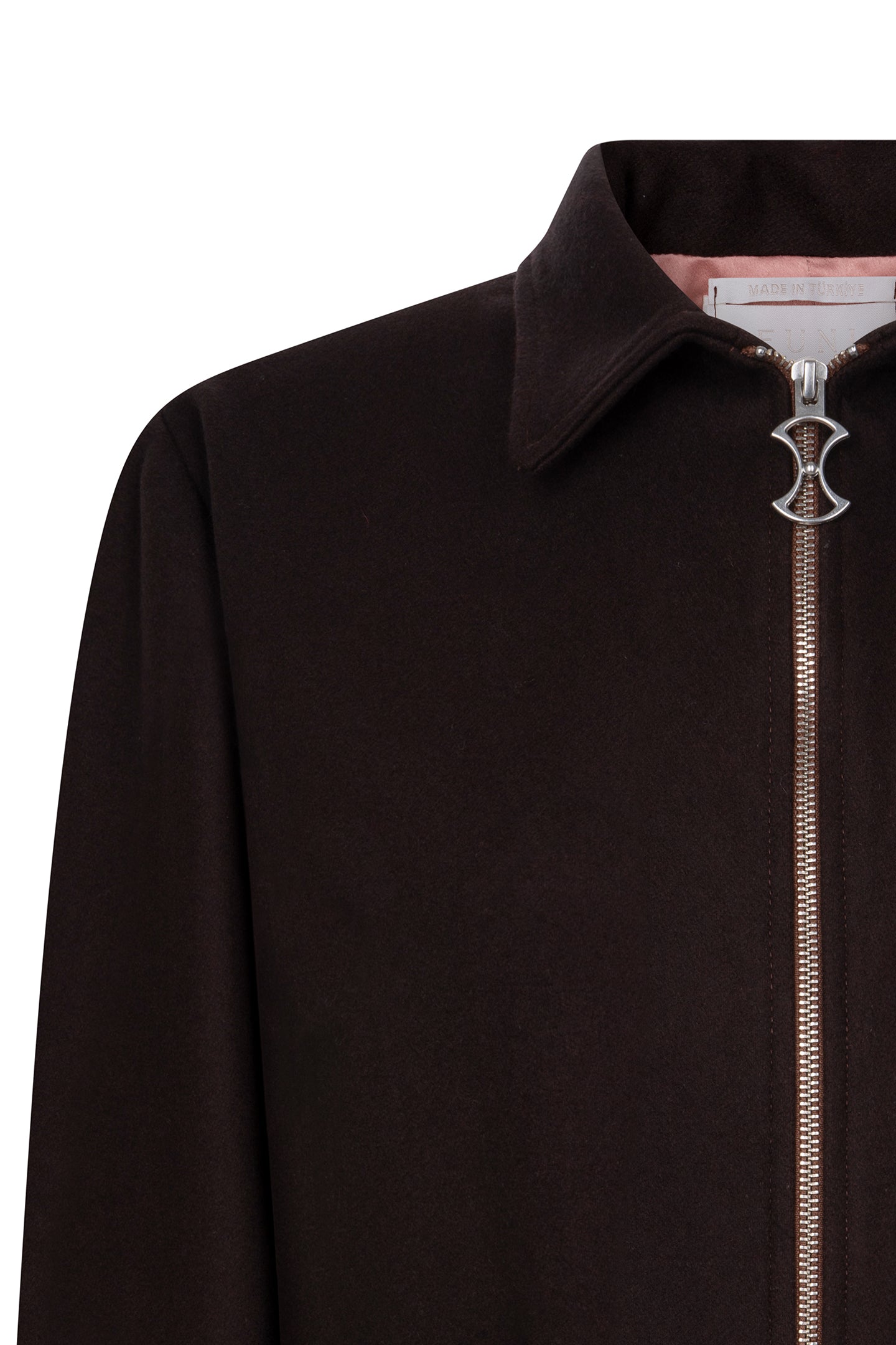 ROASTED BROWN YÜN SLOGANLI CEKET