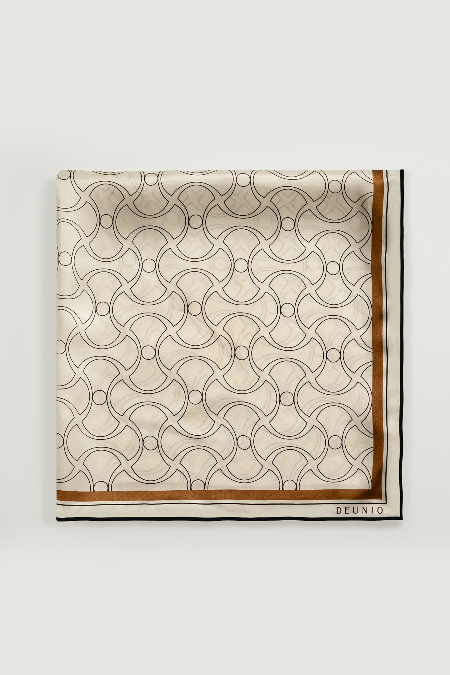 VENÜS İPEK EŞARP - KREM SİYAH